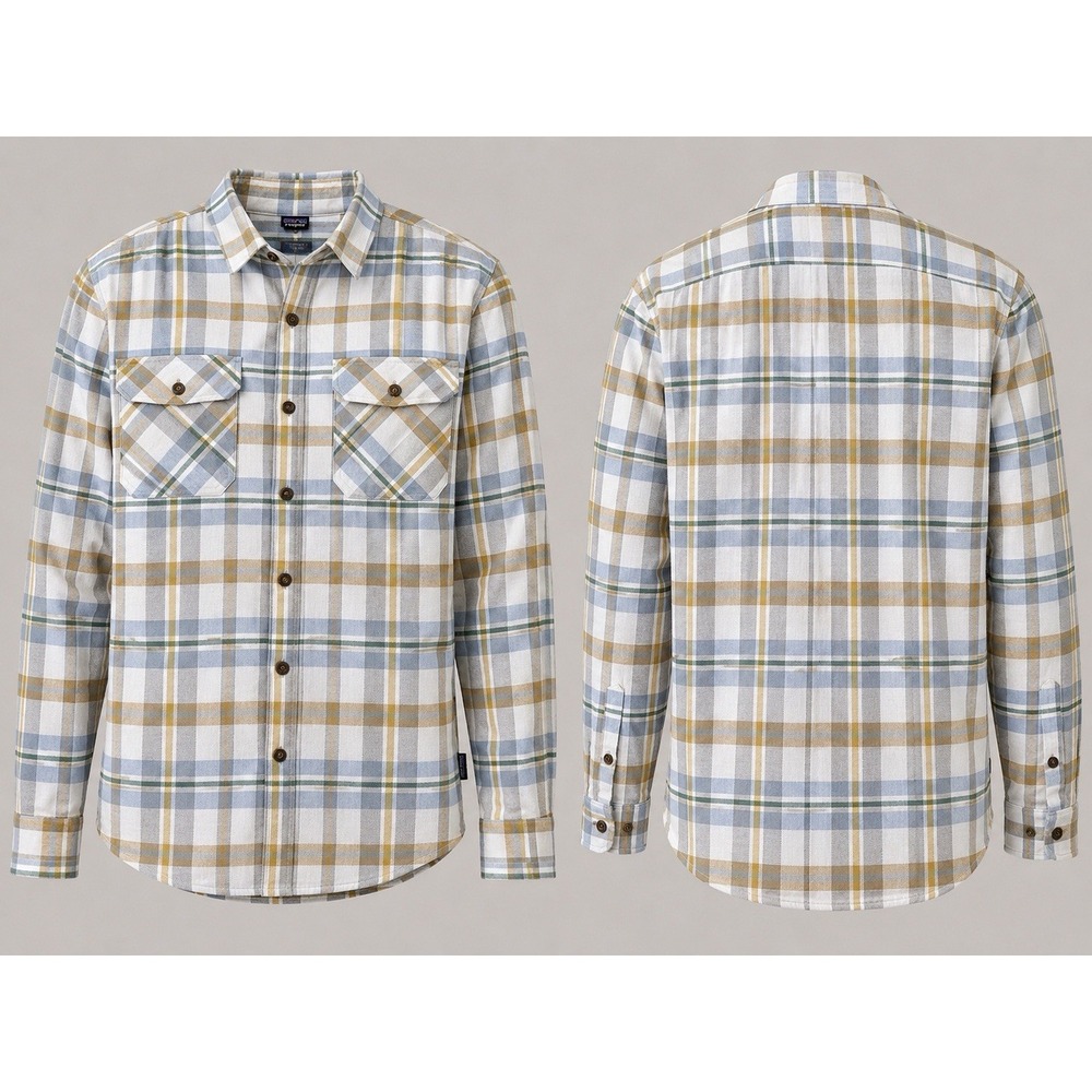 Patagonia SHIRT Mens Lightweight Fjord Flannel Medium L/S Button LUMBERJACK POC
